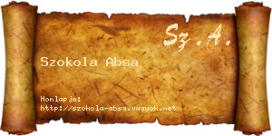 Szokola Absa névjegykártya